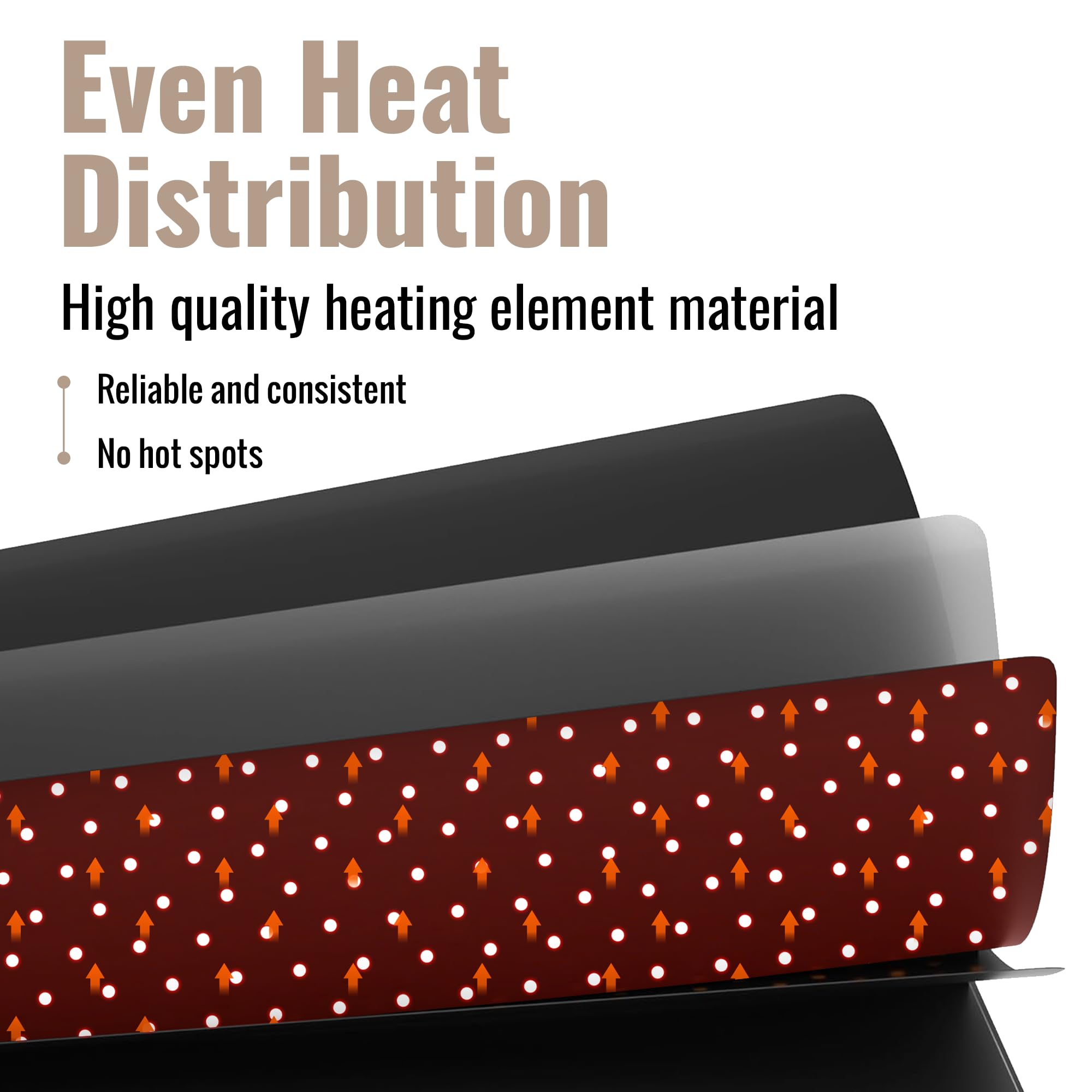 Cozy Bread warming-mat black-design provides sleek kitchen heat source during bread proofing