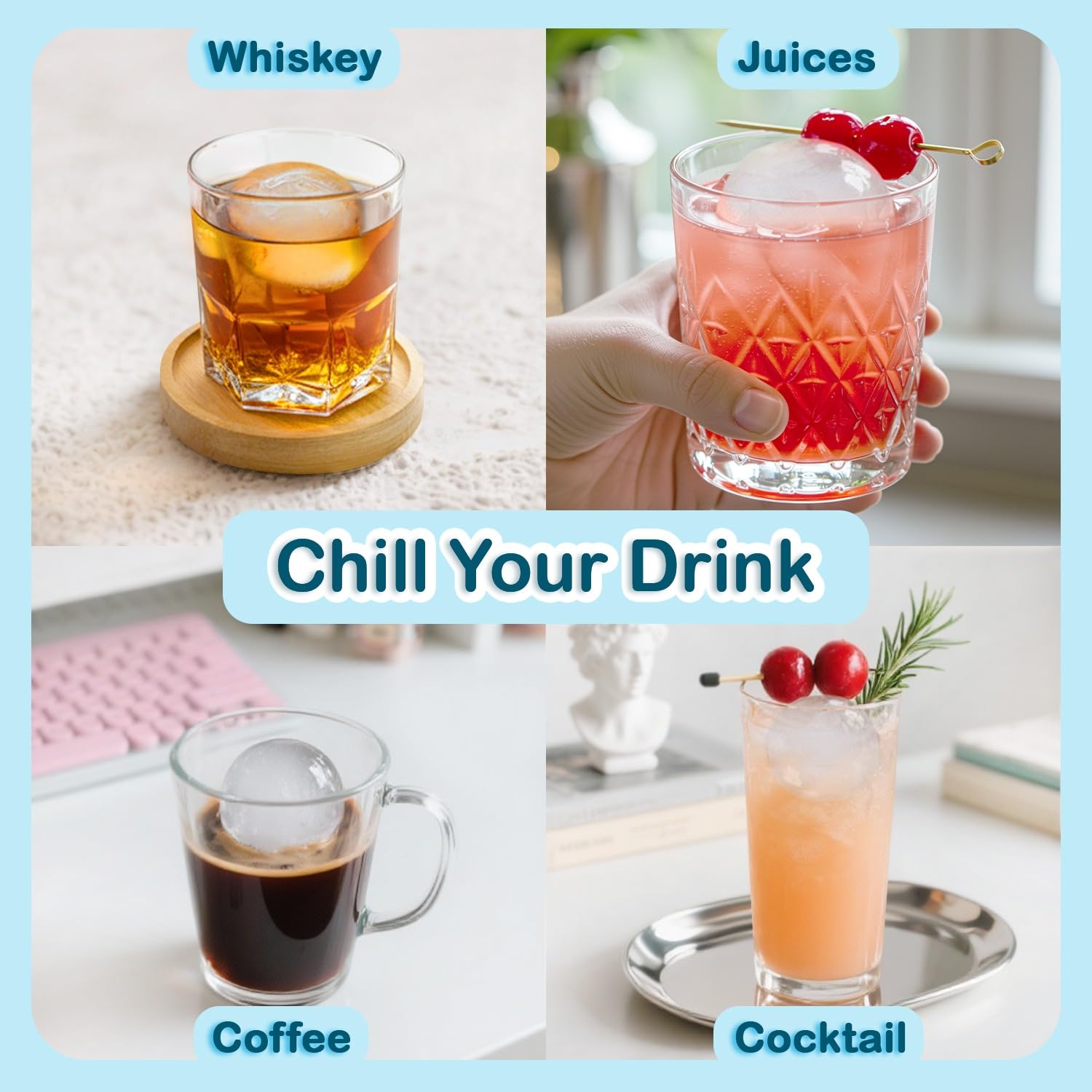 Cozy Kitchen Essentials dishwasher safe ice tray for effortless reuse