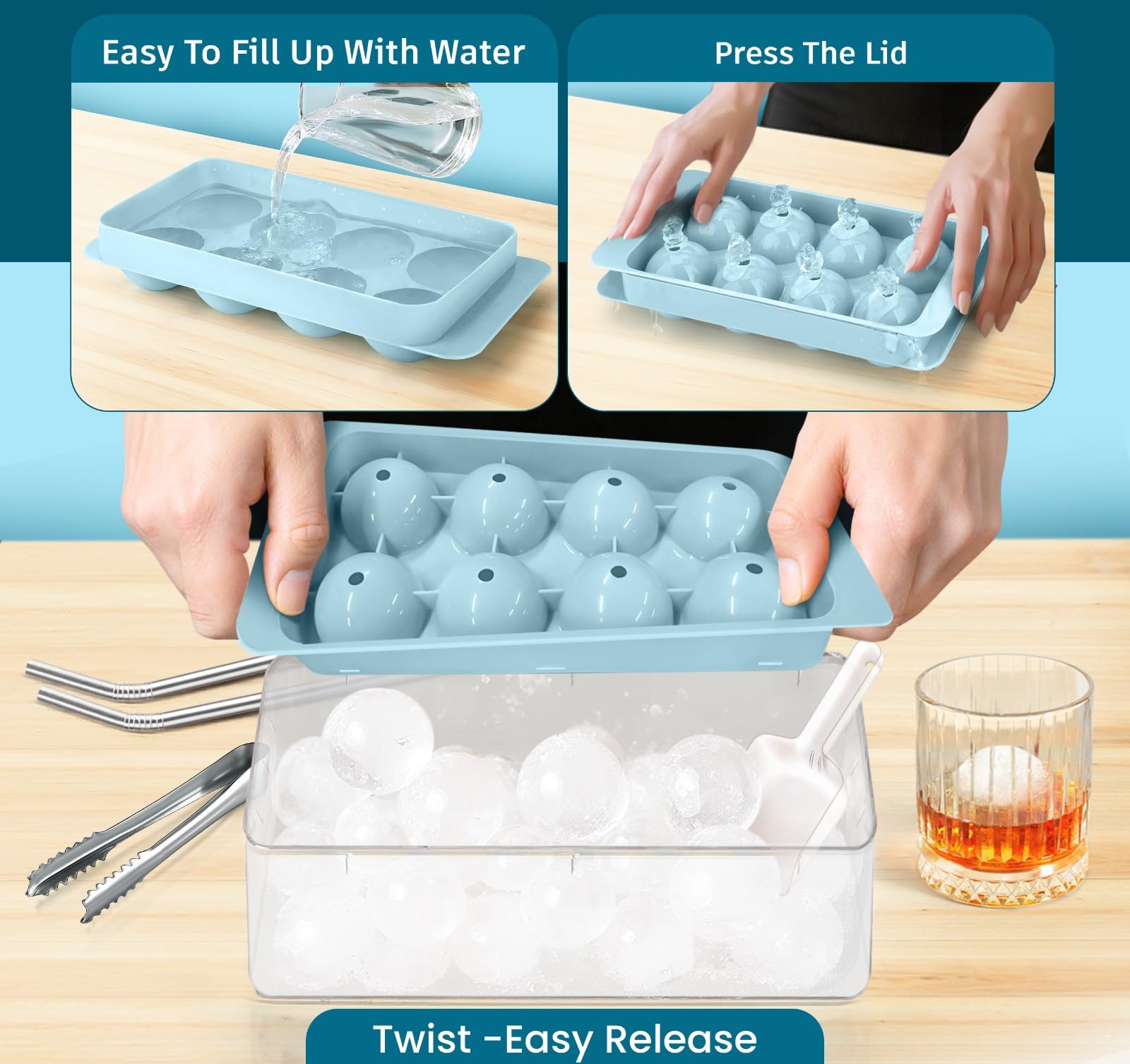 Cozy Kitchen Essentials ice scoop for fast, mess-free freezer portions
