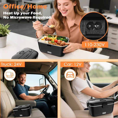 COZYEXPERT electric lunch box with 1.8L container for generous meals.