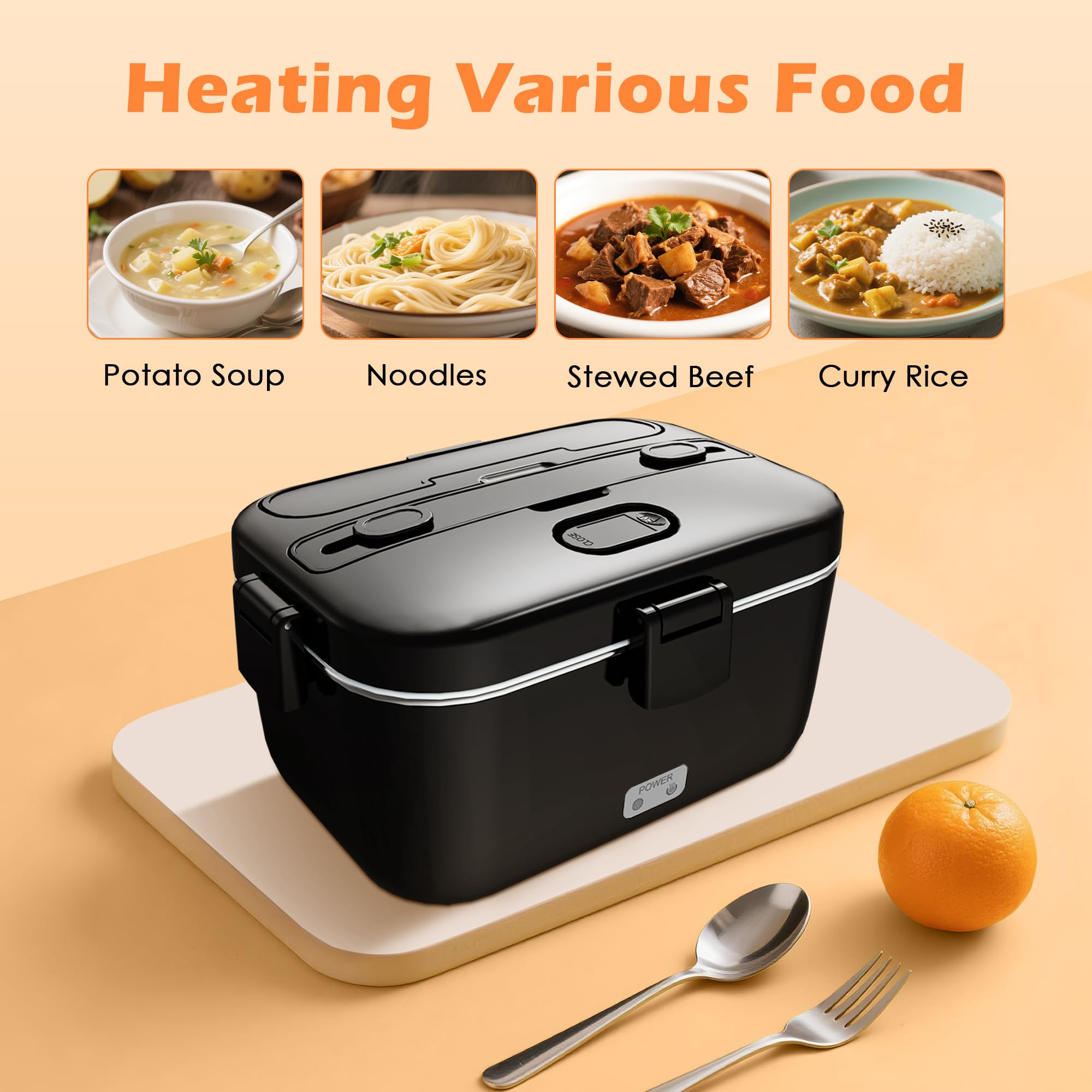 COZYEXPERT included stainless steel fork and spoon for convenient meals.