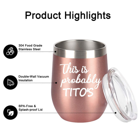 CozyHome 12oz wine tumbler with stainless straw, perfect for on-the-go sipping.