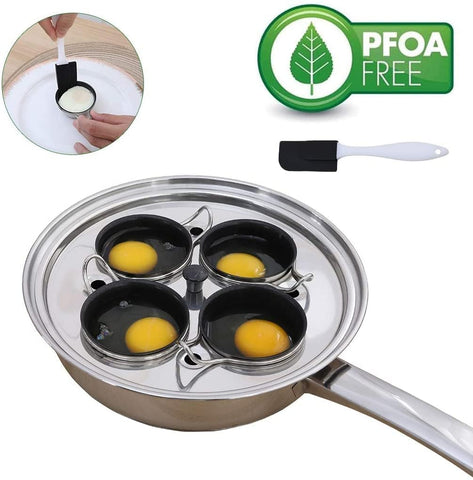 CozyKit 75ml nonstick poaching cups showing easy egg release and quick cleanup