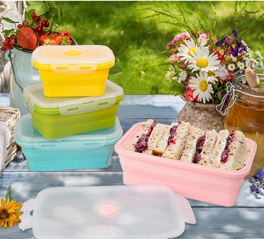 CozyKit 800ml collapsible container ready for snacks, lunches, or fruit storage.