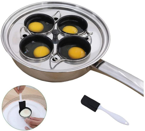CozyKit egg poacher pan lid with steam vent demonstrating safe monitoring and moisture control during poaching