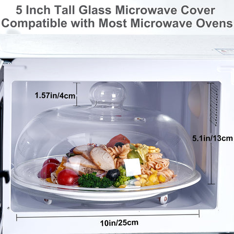 CozyState 10-inch diameter glass lid fits most bowls for versatile use.