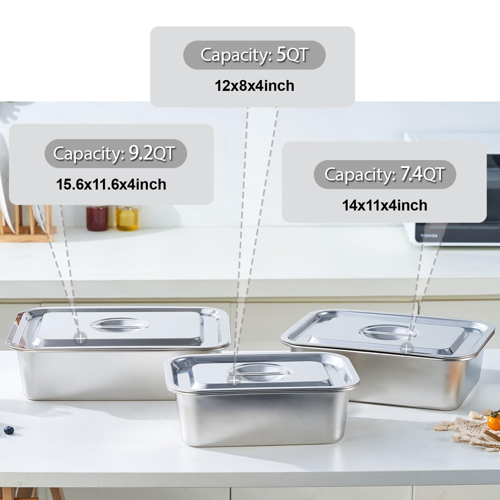 CozyState lasagna pan lid stored for organized leftovers.