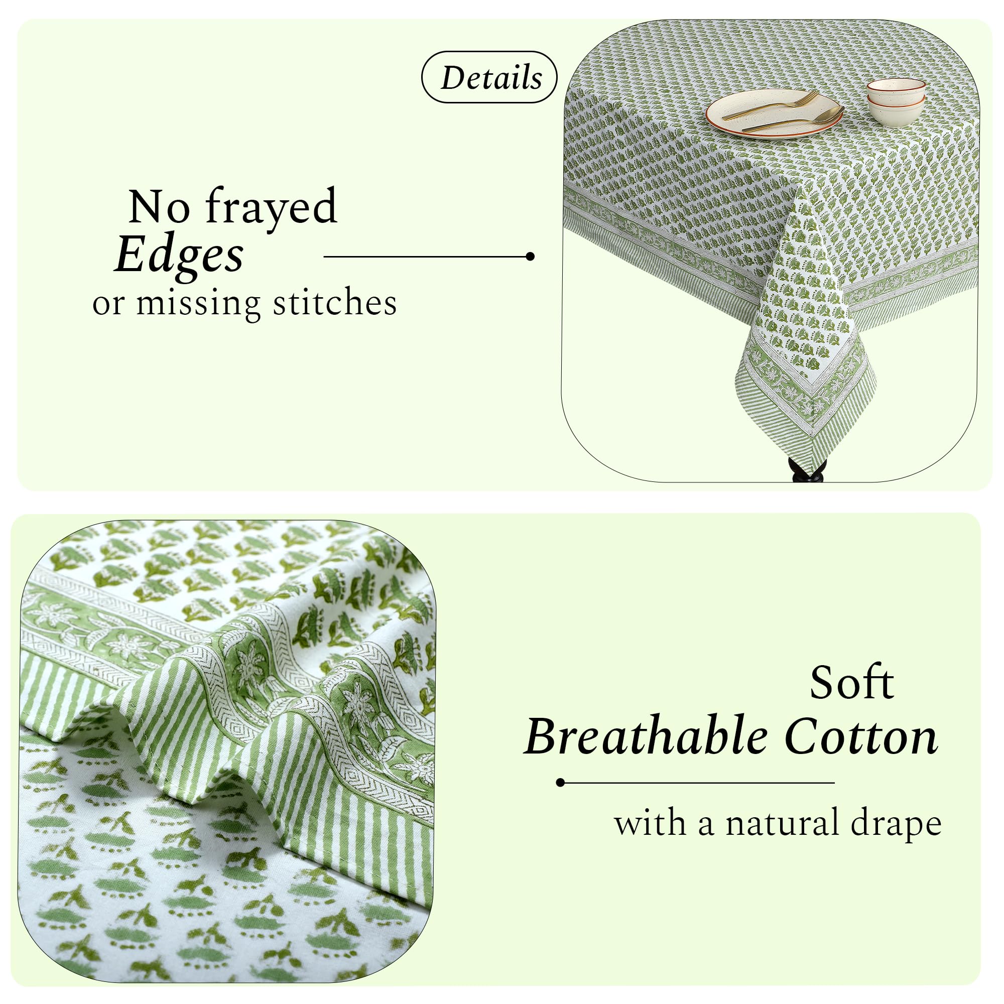 CPC Cotton Print Club wedding-ready decor with botanical tablecloth.