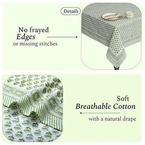 CPC Cotton Print Club wedding-ready decor with botanical tablecloth.