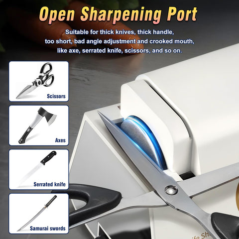 Cpckstands hidden knife sharpener rod extends 10 to 20 cm for precision honing