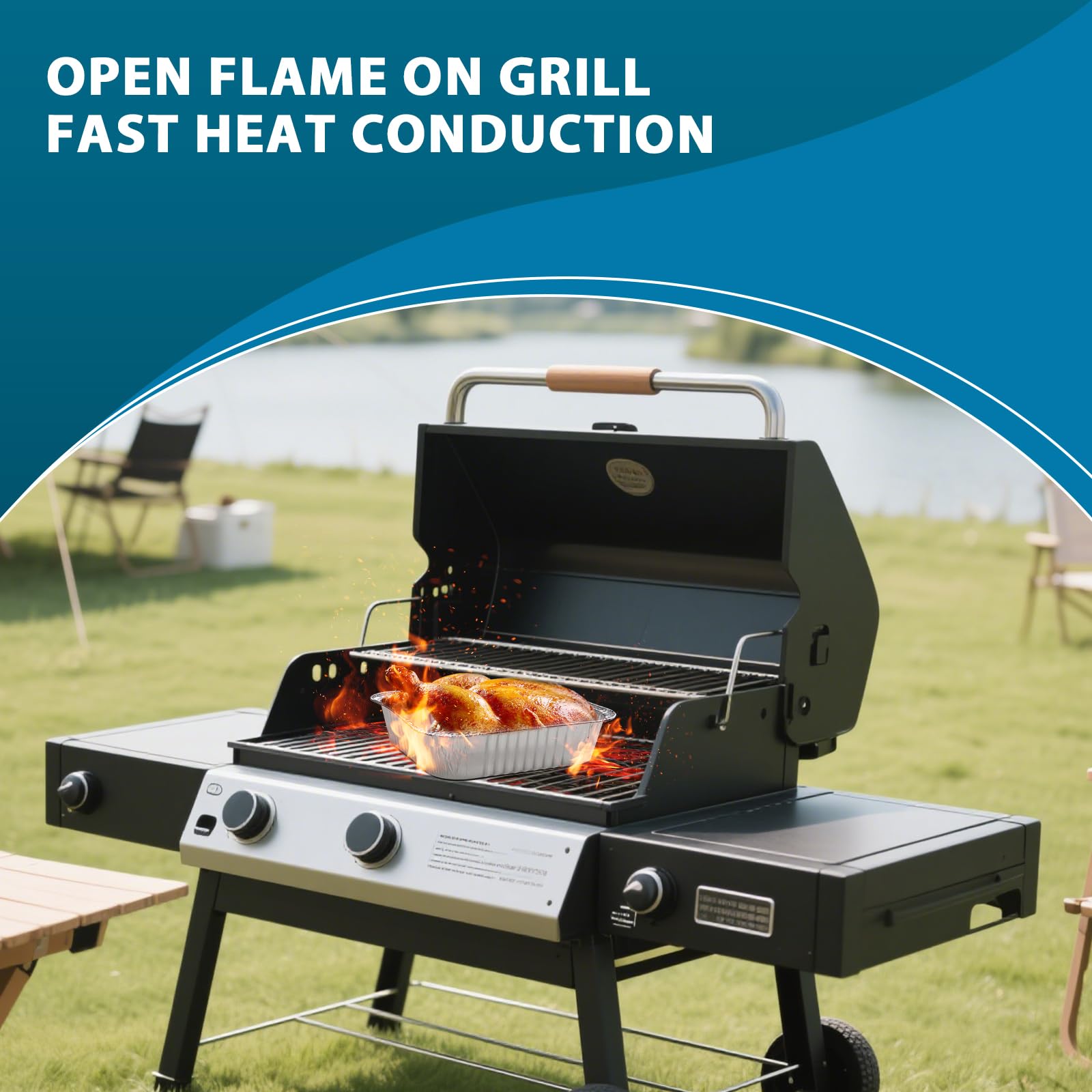 CQKEDMA disposable aluminum foil pans for roasting and catering