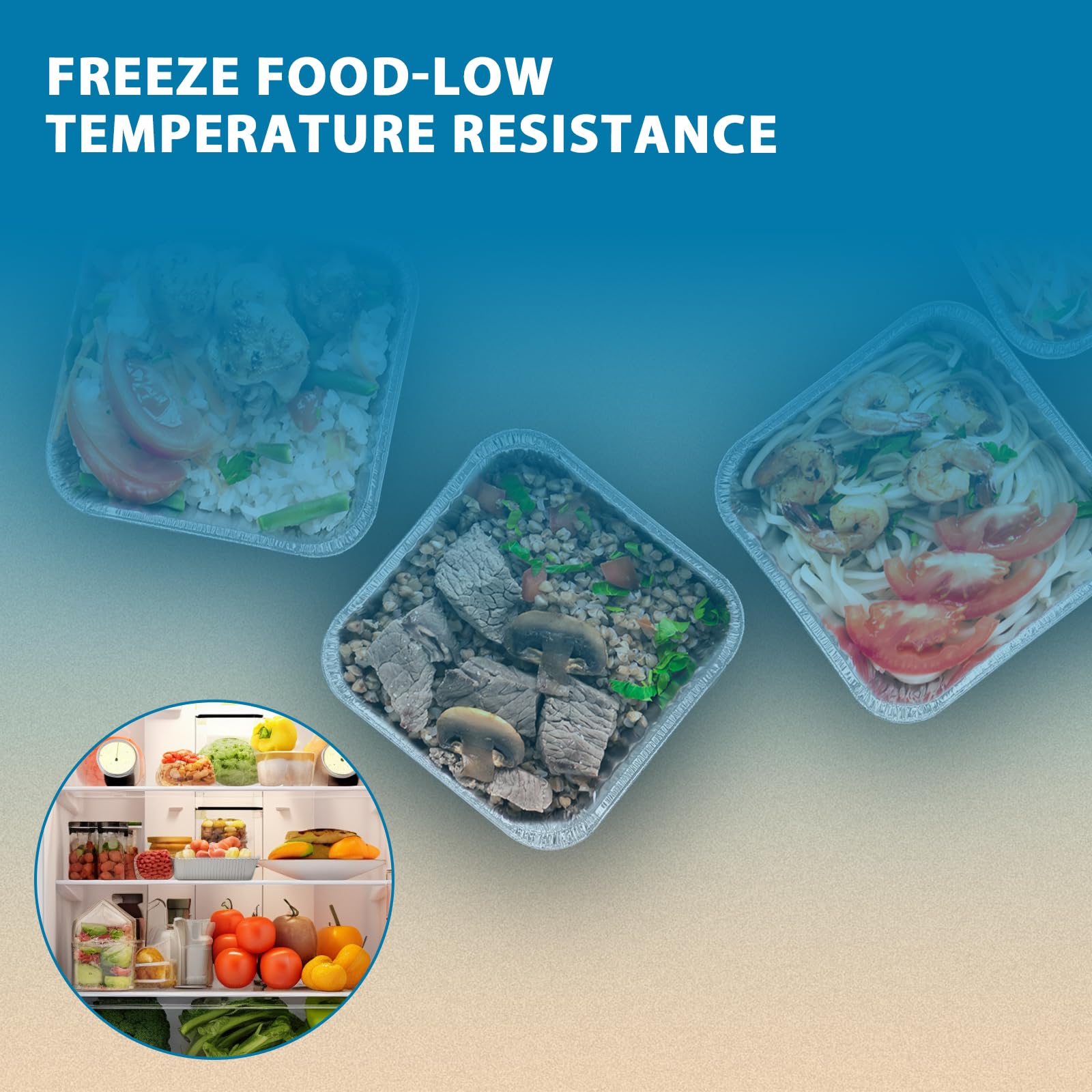 CQKEDMA freezer-safe pans with lids for easy pre-prep and storage