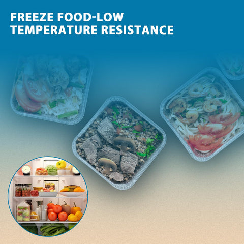 CQKEDMA freezer-safe pans with lids for easy pre-prep and storage