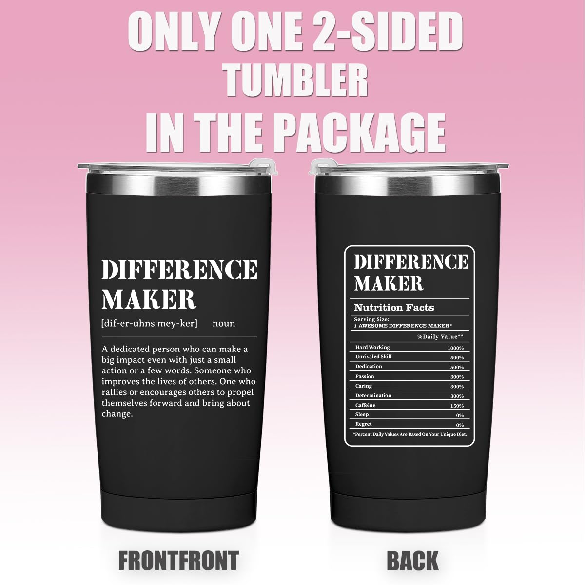 CQM 18-8 stainless steel insulated cup highlighting double-wall insulation