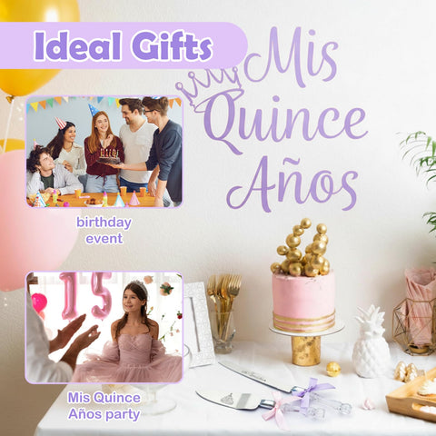 CQNET silver serving set shown with quinceañera decor for upscale events