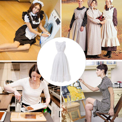 CR ROLECOS chest-gathered design apron offers comfortable room for movement while cooking