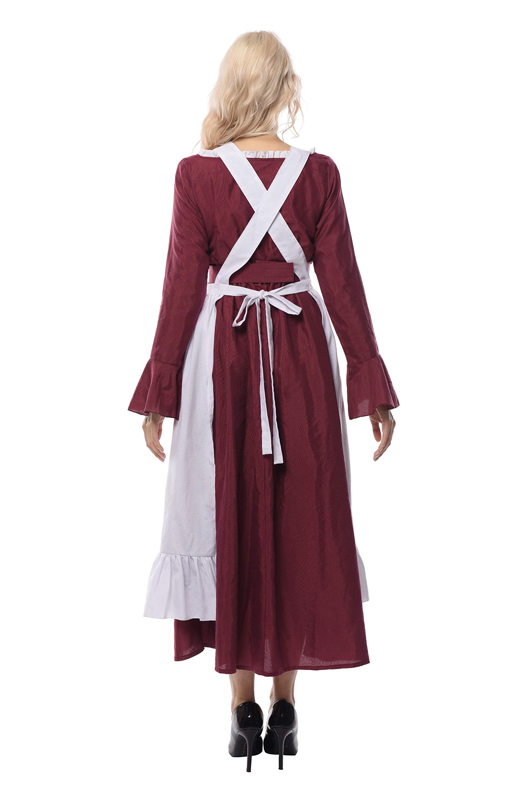 CR ROLECOS traditional white apron suitable for maid cosplay and historic events
