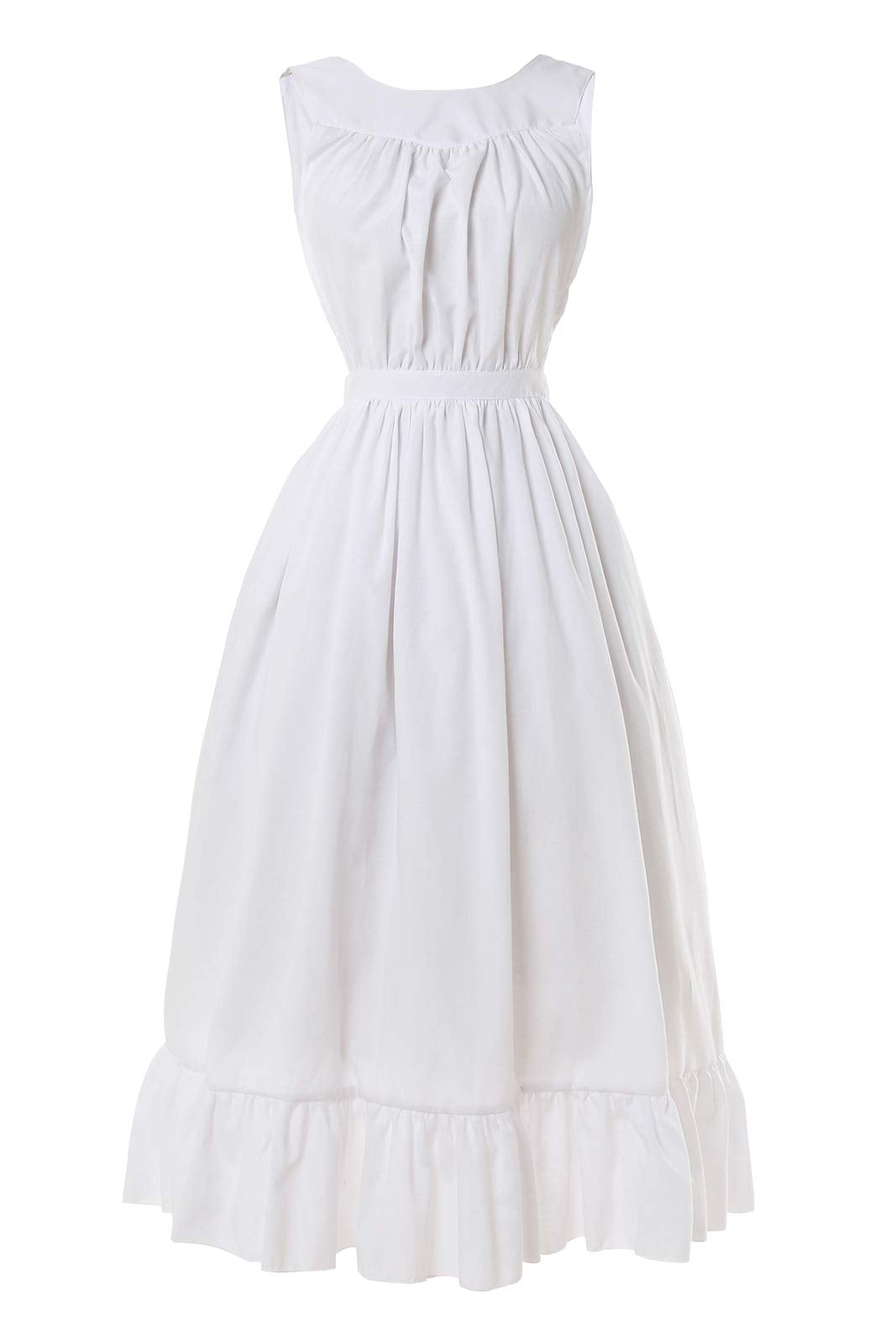 CR ROLECOS white vintage maid ruffle apron protecting clothing while you cook