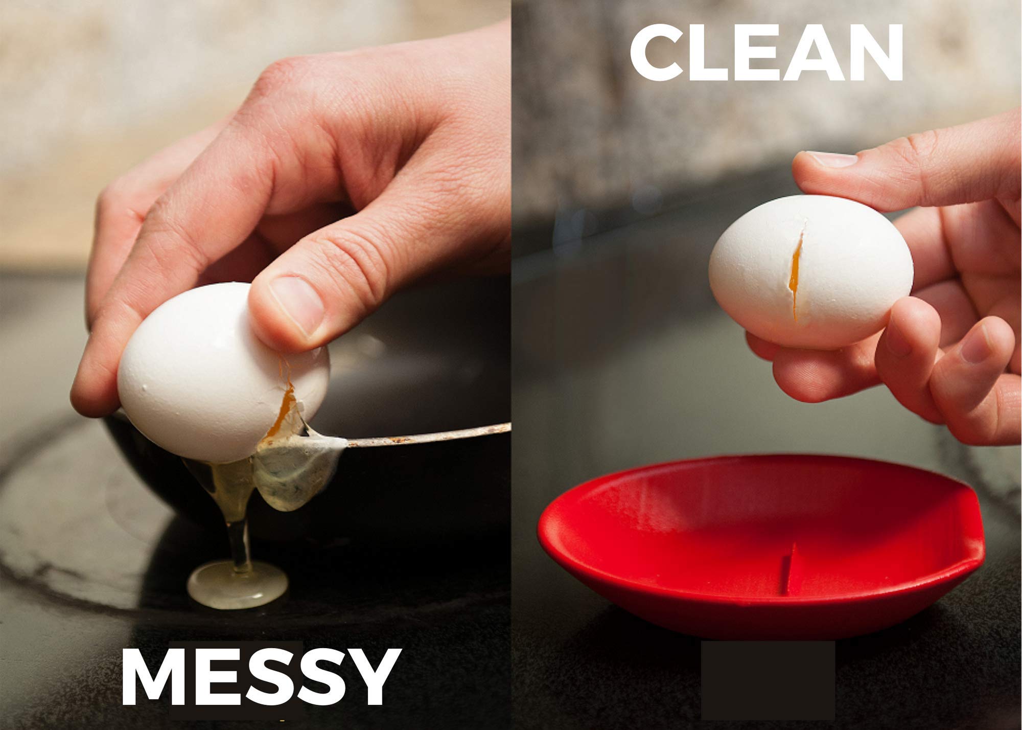 Crack'em spoon rest area with 4 inch width for utensils