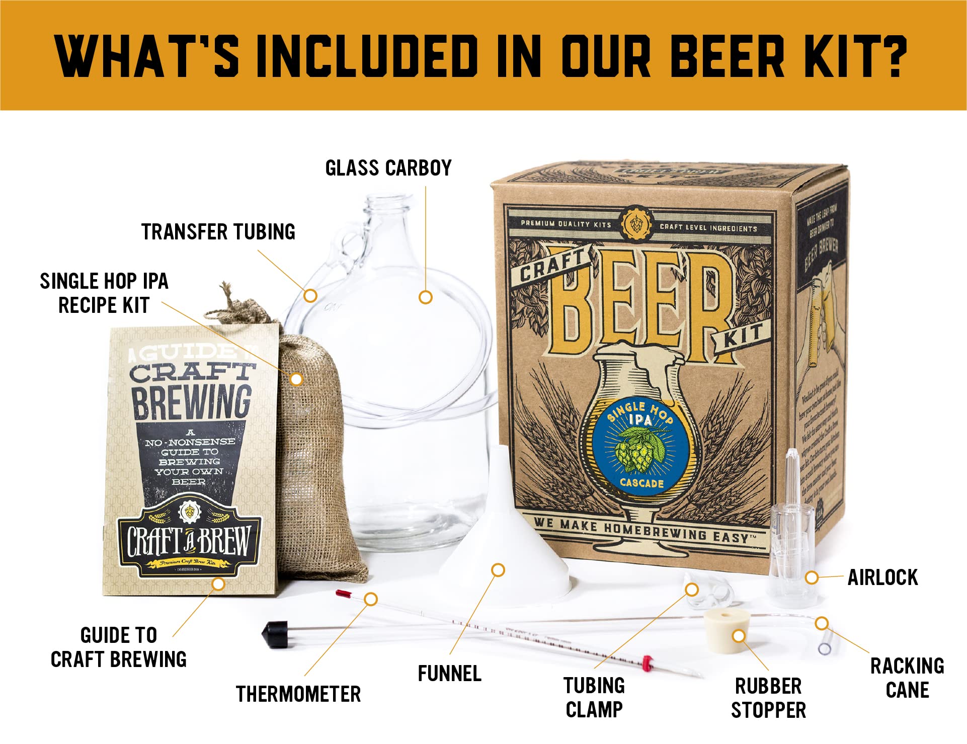 Craft A Brew Cascade hop packet for varied aromas and flavor exploration