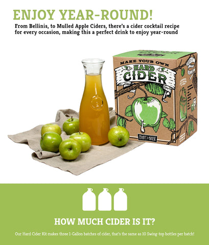 Craft A Brew hard cider kit includes a funnel for smooth, mess-free transfers.