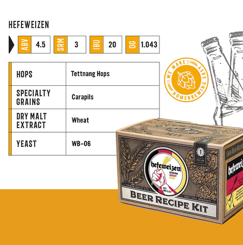 Craft A Brew Hefeweizen dry malt extract delivers smooth, drinkable wheat beer.