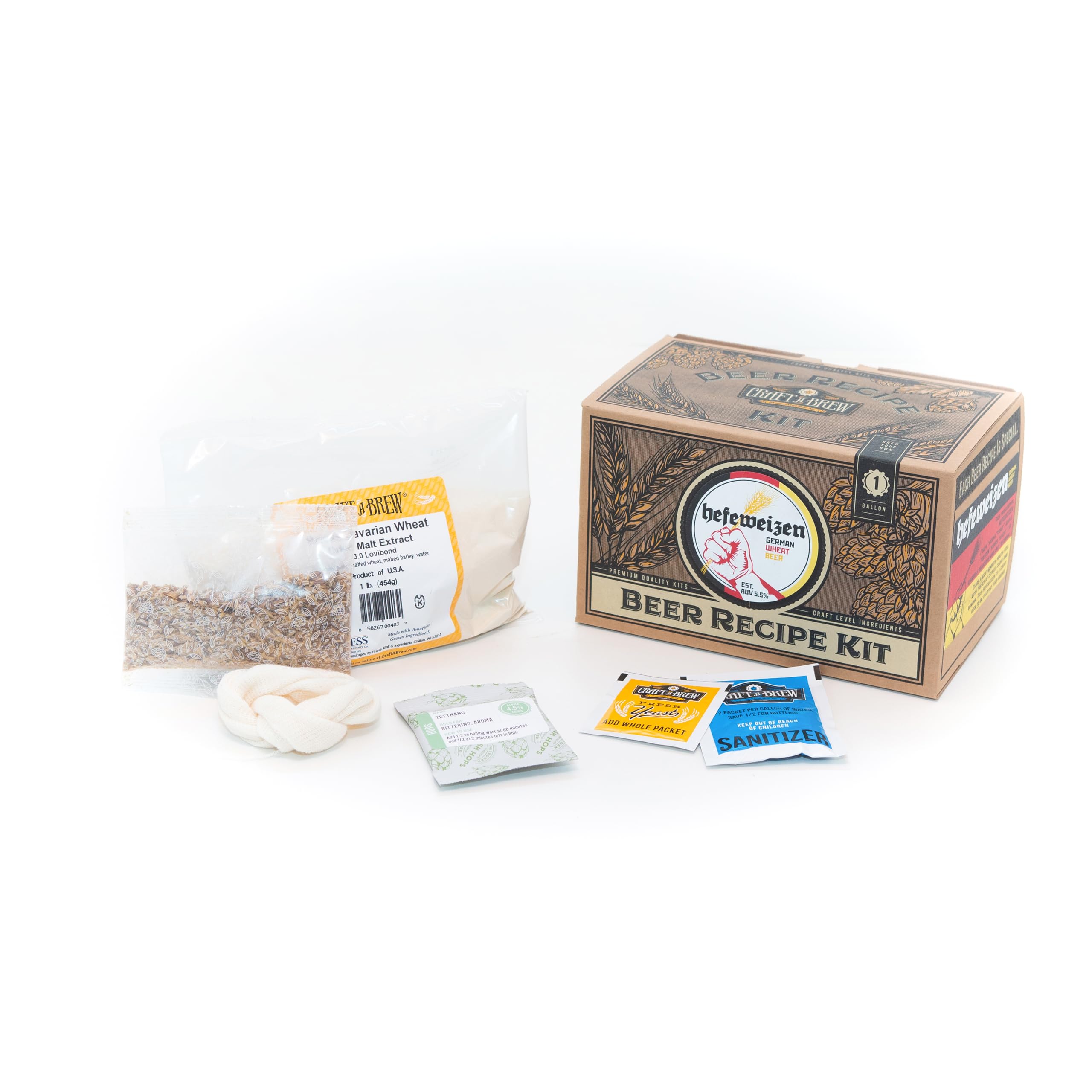 Craft A Brew Hefeweizen refill ingredients for fresh home brew.