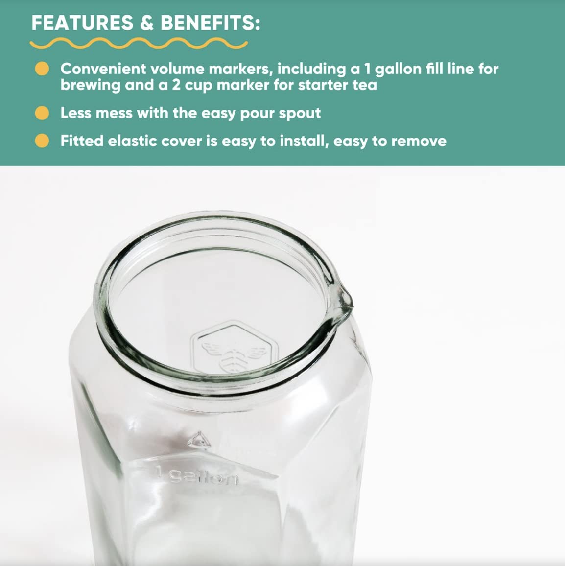 Craft A Brew jar with embossed bee logo emphasizing craft and quality.