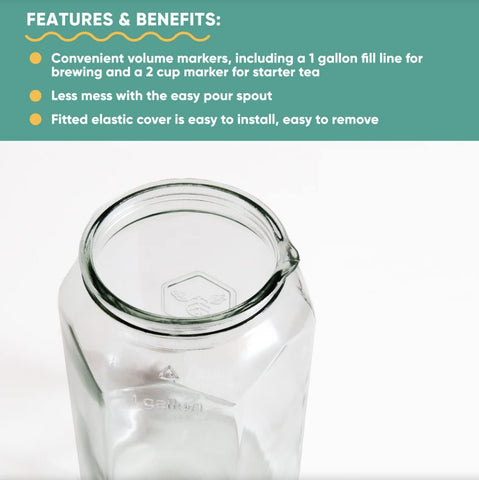 Craft A Brew jar with embossed bee logo emphasizing craft and quality.