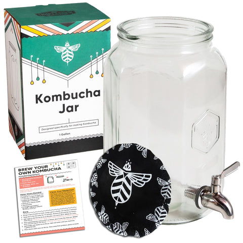 Craft A Brew kombucha jar with dispensing valve for mess-free pouring.