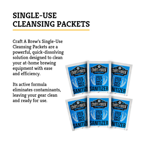 Craft A Brew no-rinse cleanser soaking gear in warm water.