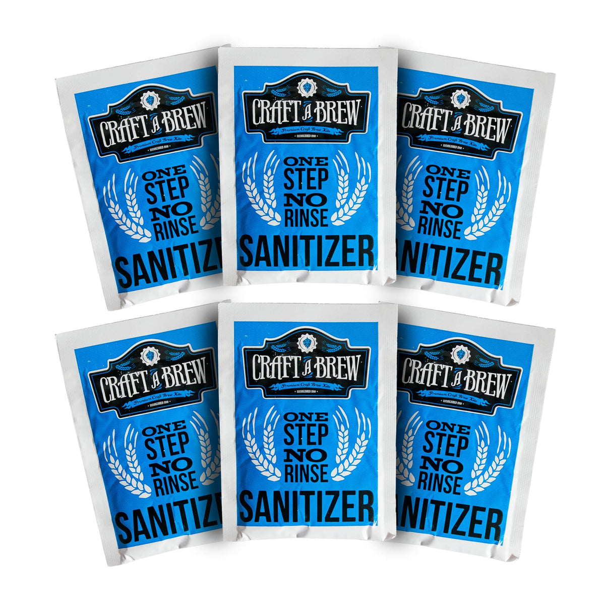 Craft A Brew single-use packet dissolving in water for quick cleaning.