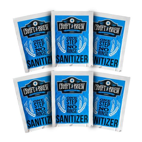 Craft A Brew single-use packet dissolving in water for quick cleaning.