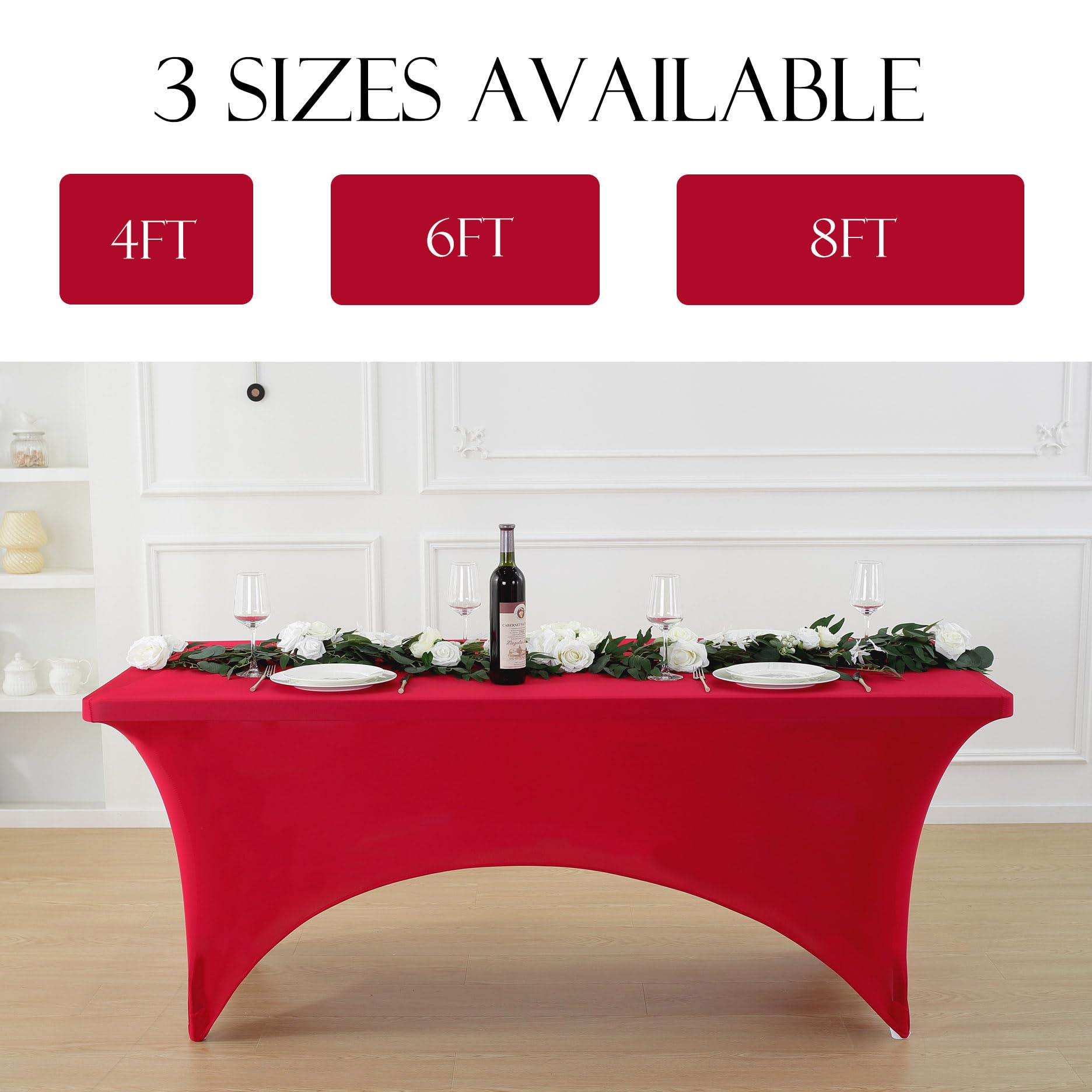 Craft And Party red spandex tablecloth resisting stains and scratches during an event