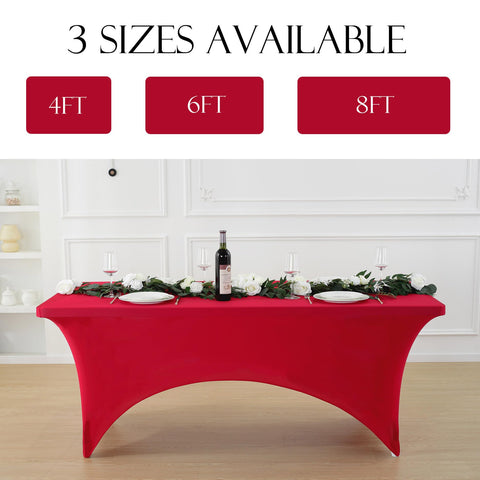 Craft And Party red spandex tablecloth resisting stains and scratches during an event