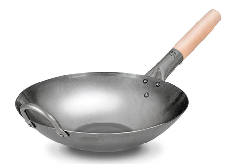Craft Wok flat-bottom hammered 12in carbon steel for quick heat stir-fries.