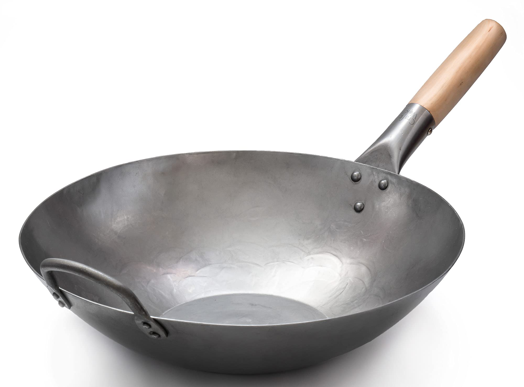 Craft Wok flat bottom 14-inch carbon steel for even heating on ranges.