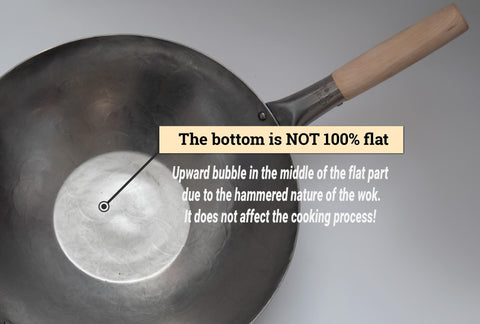 Craft Wok steel helper handle stays cool during high-heat cooking.