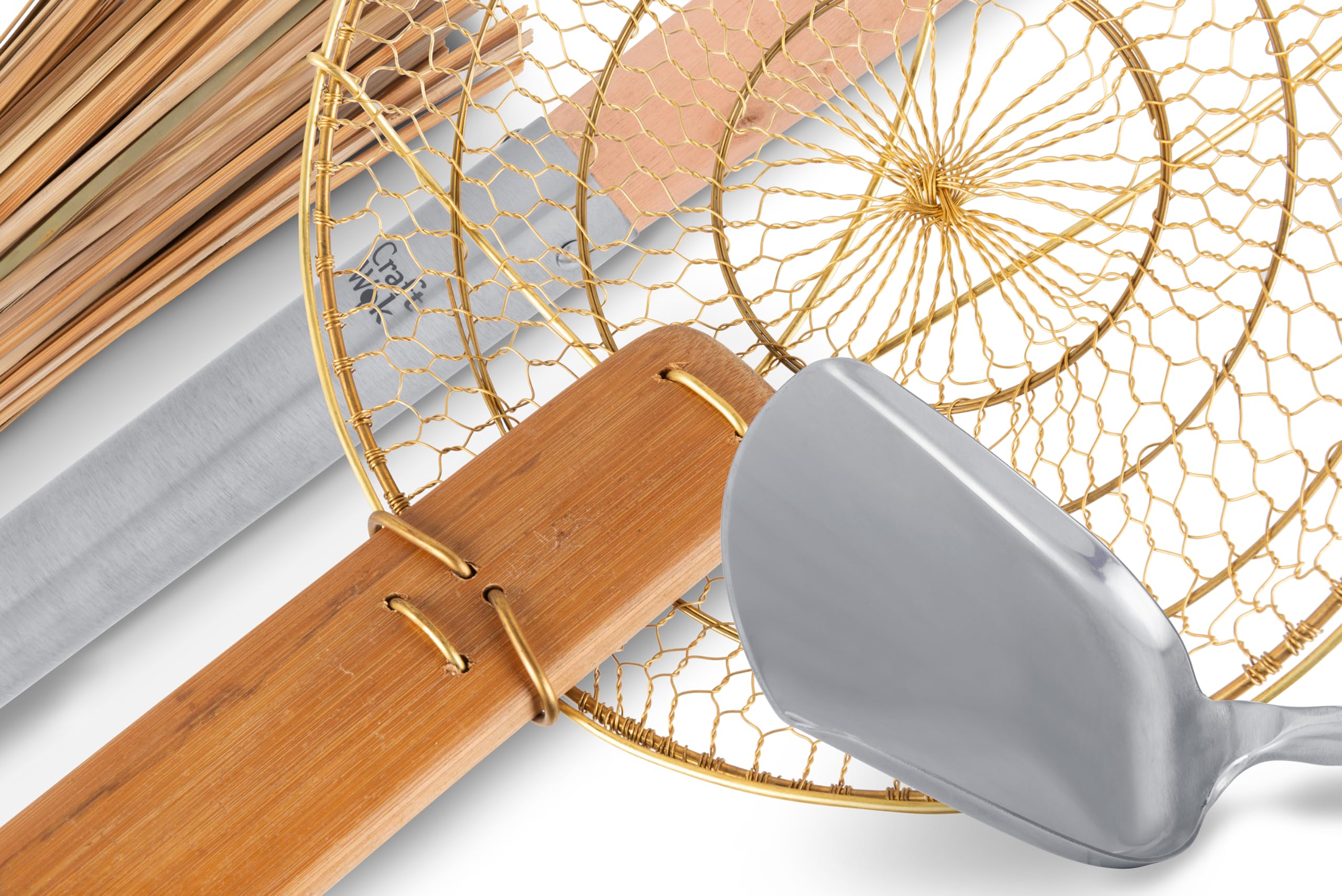 Craft Wok Tools 4pcs Bamboo Cleaning Brush cleans without disturbing seasoning.