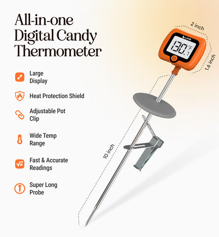 Craft911 digital thermometer with large LCD display for easy readings
