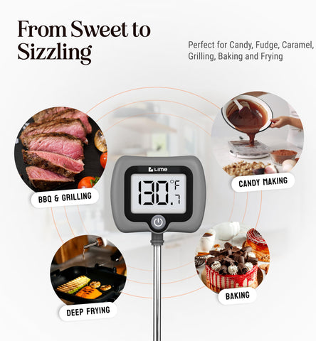 Craft911 thermometer with a wide temperature range suitable for candy and frying