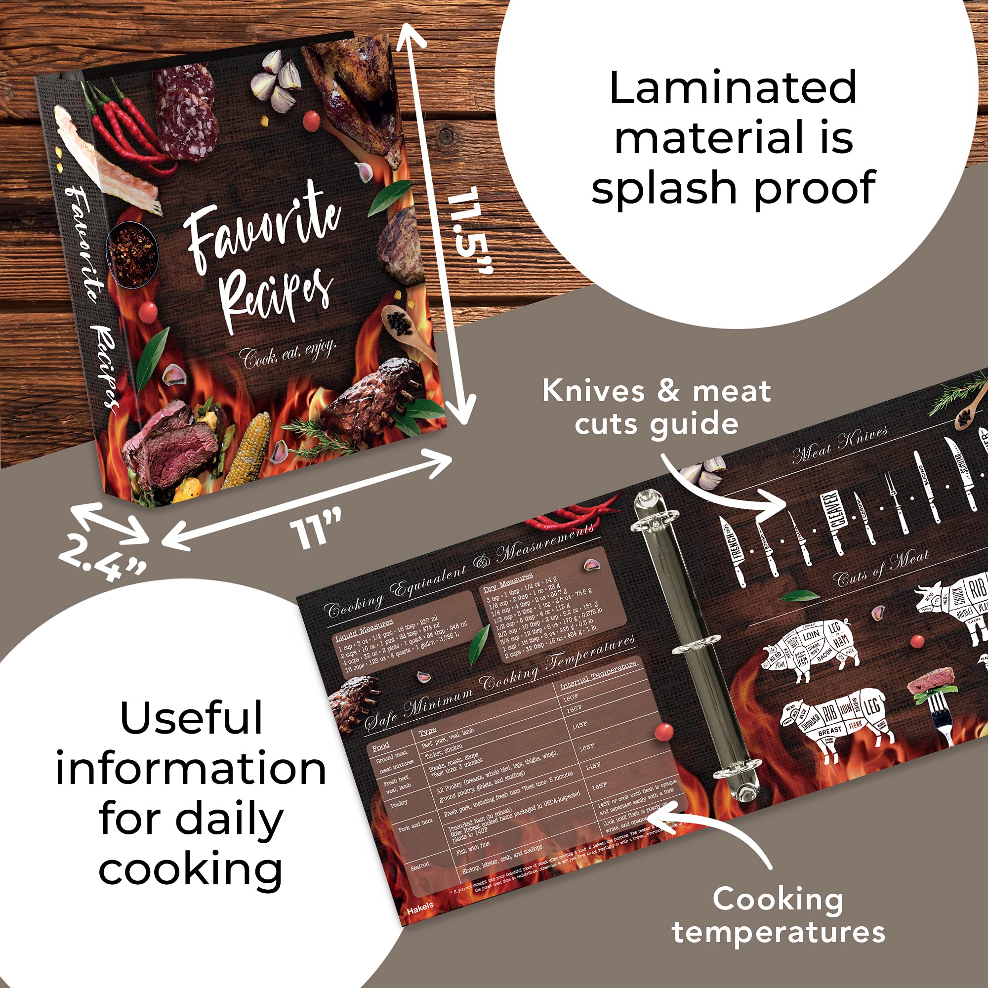 CraftSaints recipe binder spine: roomy 2.4-inch spine supports easy flipping