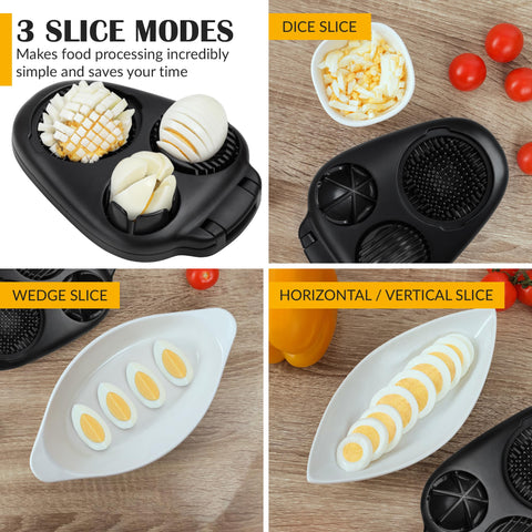 CraftyCrocodile Egg Slicer 3-mode feature for versatile cuts
