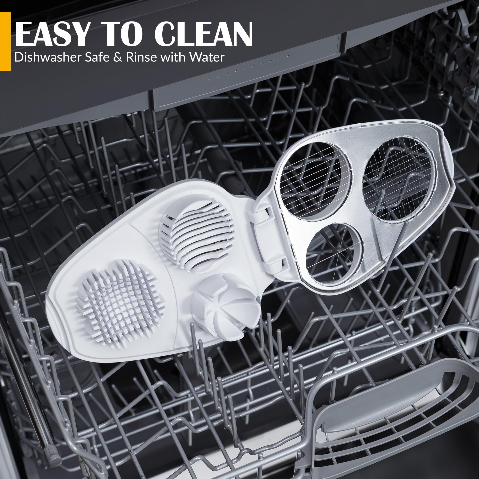CraftyCrocodile egg slicer white finish complements modern kitchens.