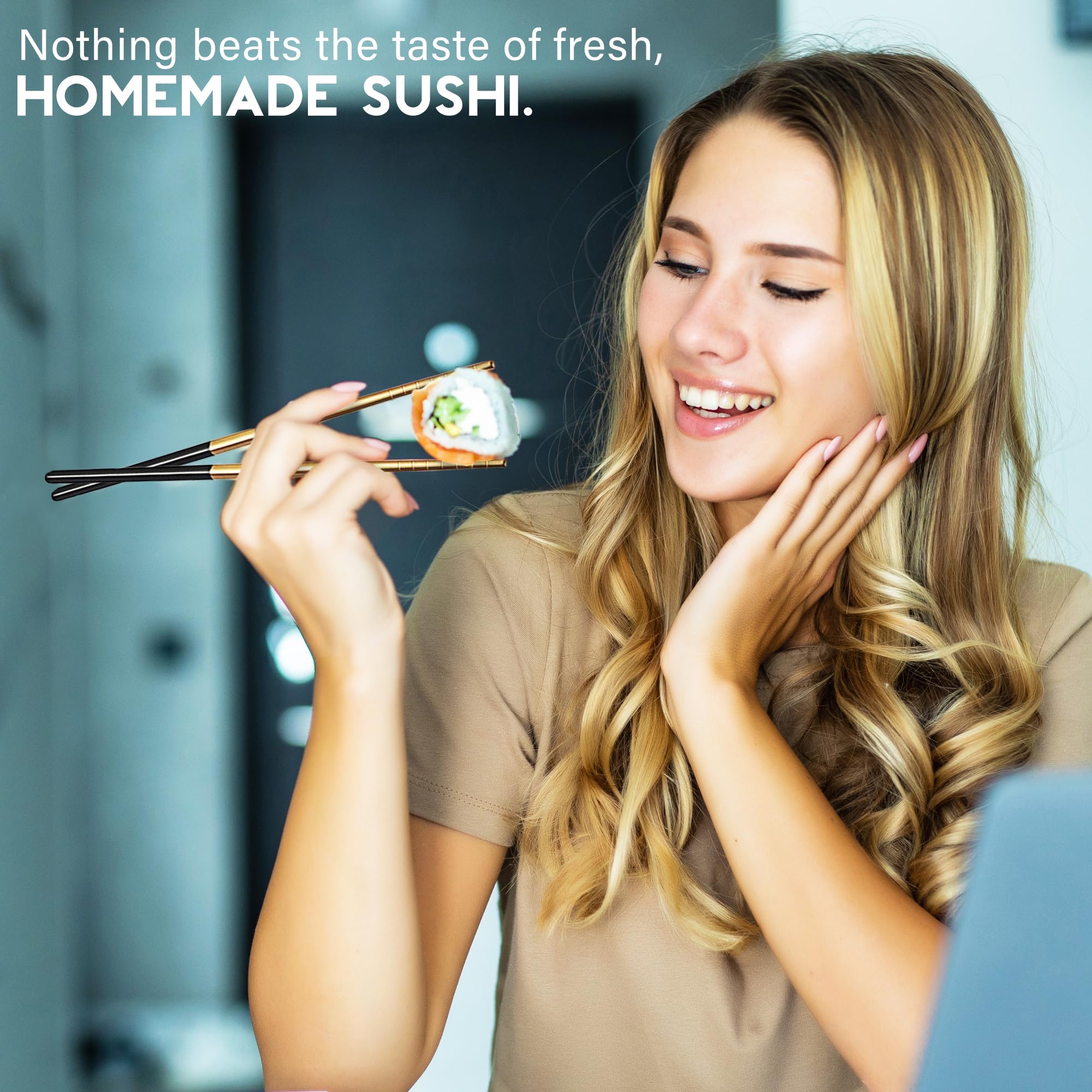 CraftZee bamboo sushi rolling mat for smooth results.