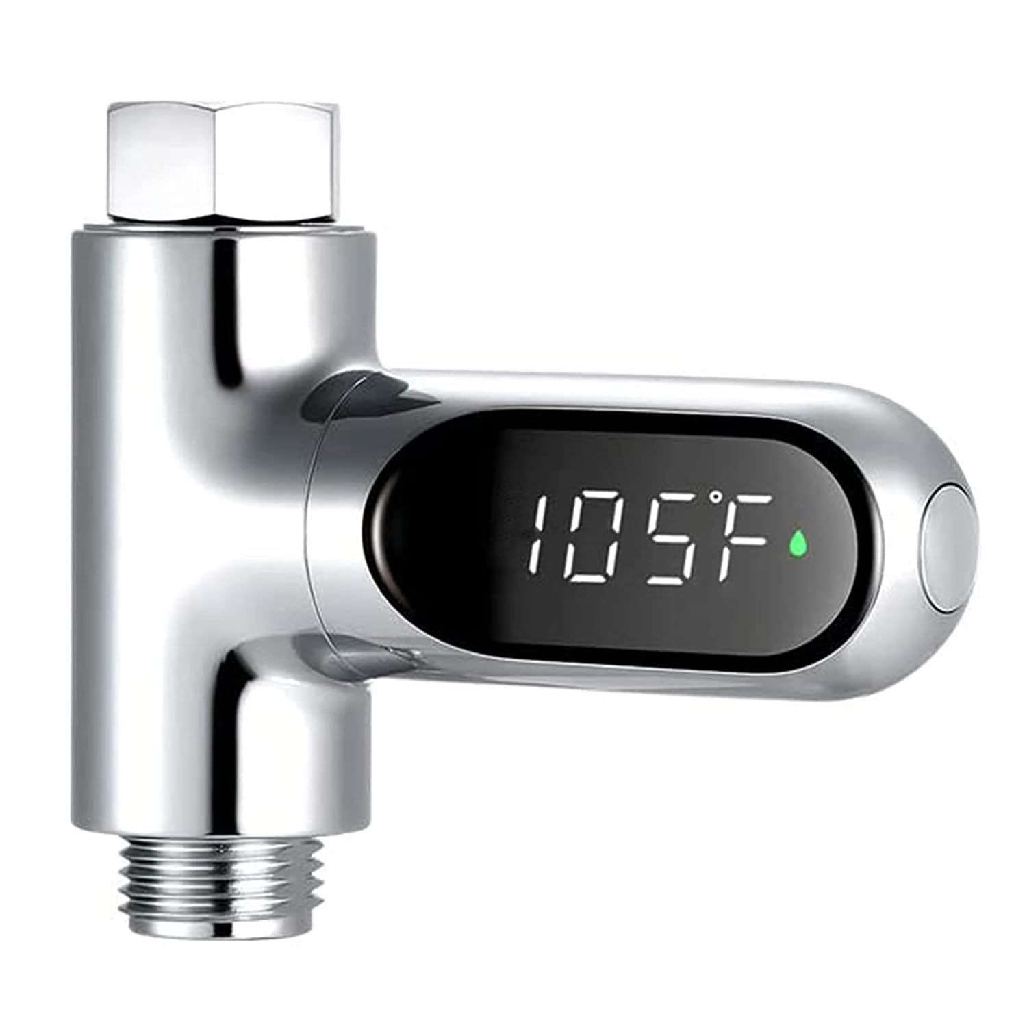 Crayfomo baby shower thermometer front view with precise LED display for bath water