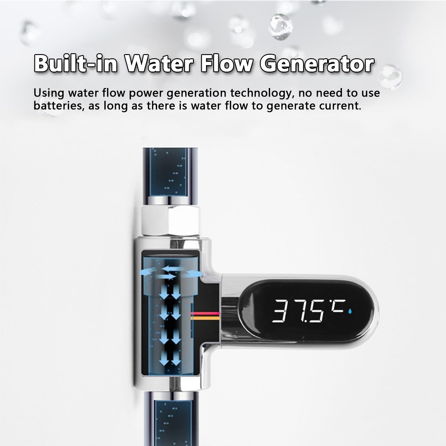 Crayfomo shower head holder showing 360-degree rotation for easy viewing