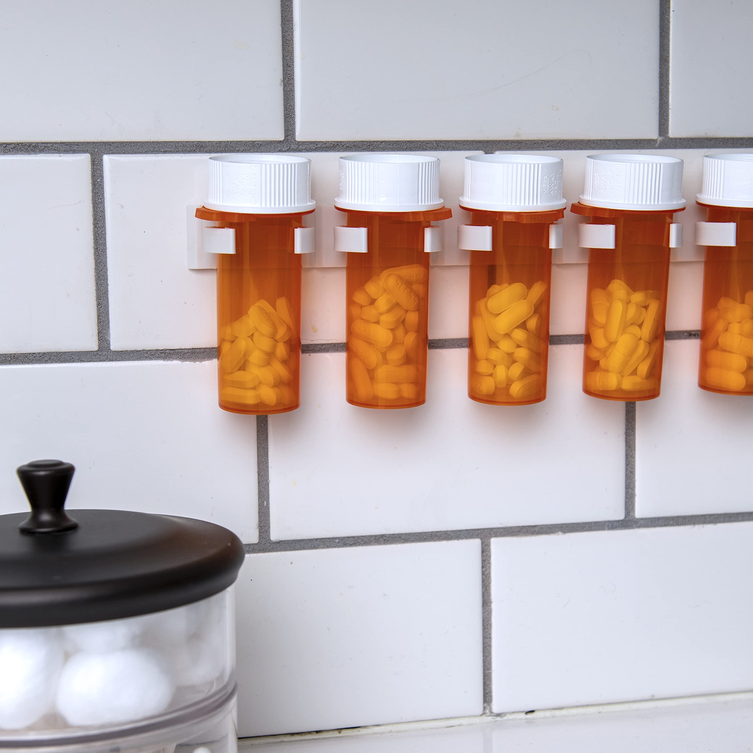 Crazy Chef Spice Clips in an RV kitchen prevent jars from rolling.