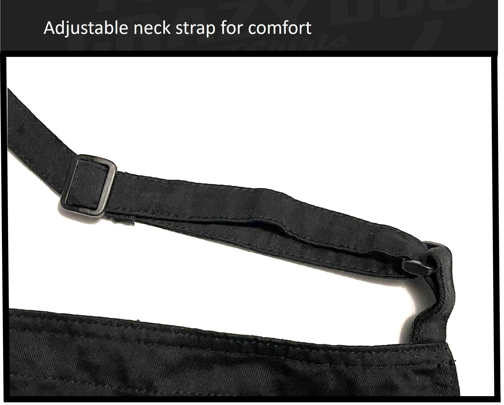 Crazy Dog T-Shirts apron stitching detail emphasizes quality construction for busy kitchens.