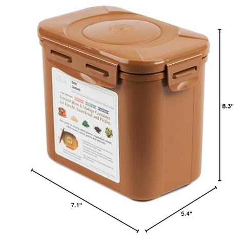 Crazy Korean Cooking CKC ready-for-fermentation setup with lid and seal.
